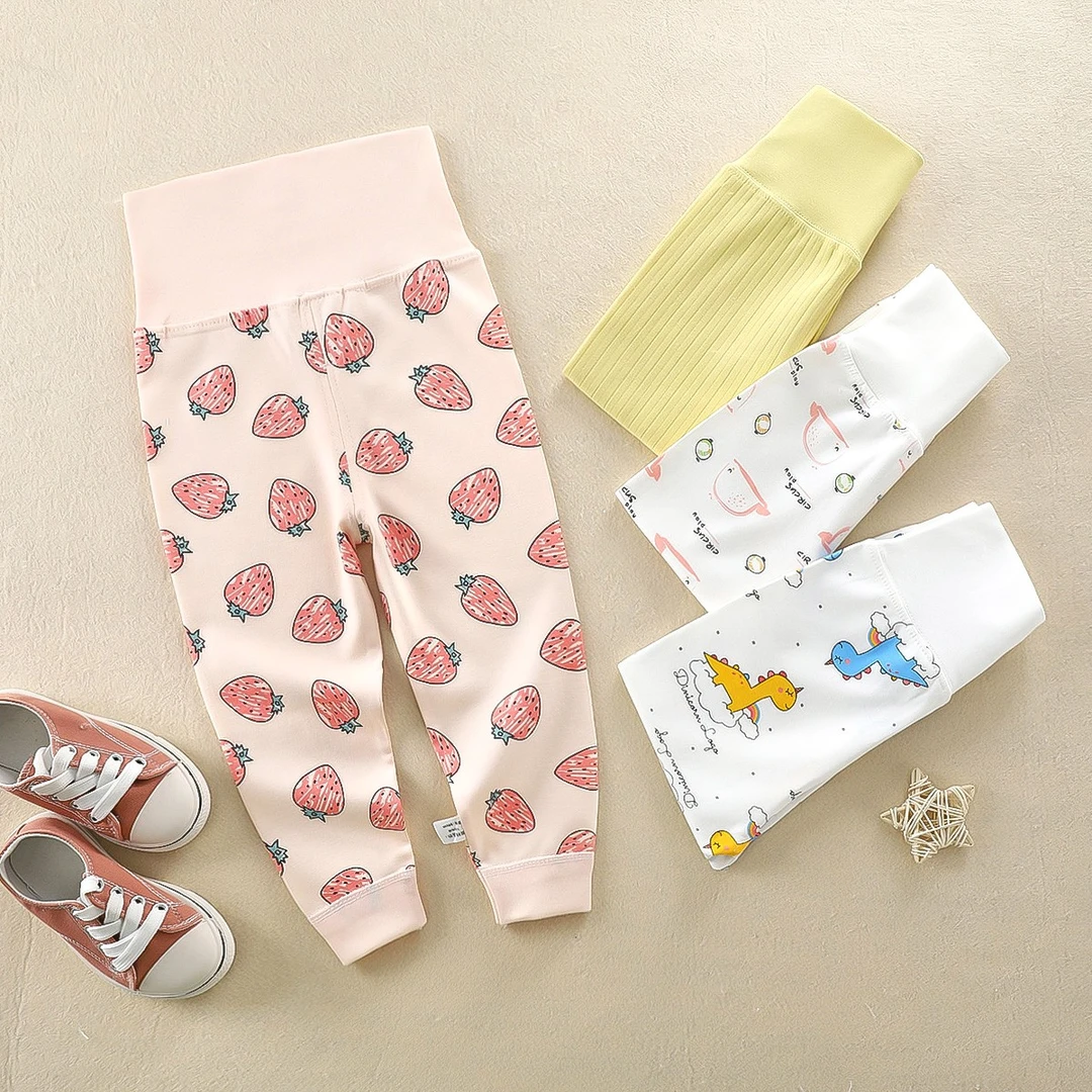 宝宝纯棉高腰裤婴儿保暖裤打底裤男童睡裤儿童秋裤女童开档裤春秋