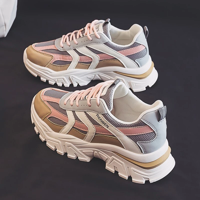 人本Renben旗舰店/新款学生韩版厚底女鞋子运动休闲百搭ins老爹鞋