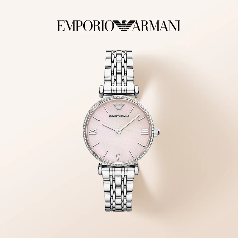 Emporio Armani/安普里奥·阿玛尼时尚满天星贝母钢带手表女AR1779