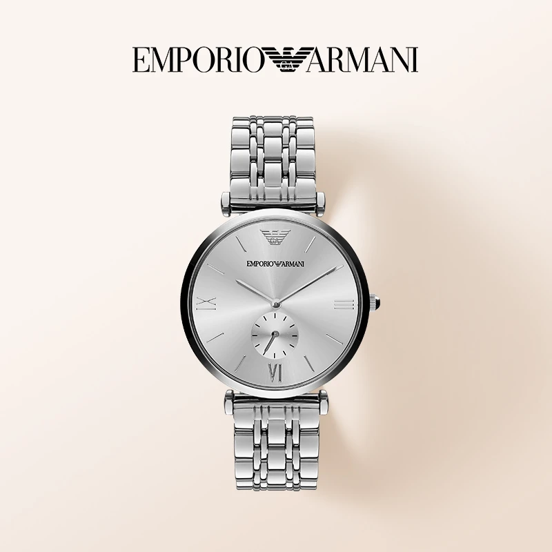 Emporio Armani/安普里奥·阿玛尼手表男气质简约石英钢带表AR1819