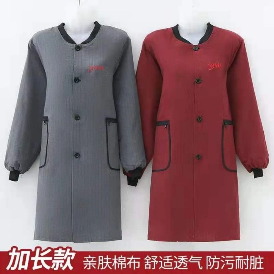 系扣加肥加长棉质正穿衣工作服（100——175斤）