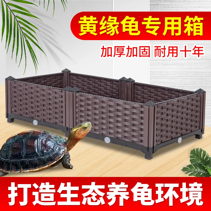 黄缘龟专用箱饲养箱安缘台缘造景植物生态环境乌龟专用缸养殖箱