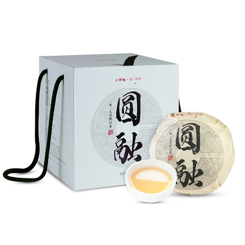 小师姐评茶福鼎白茶 圆融2017荒野白茶寿眉268克老白茶
