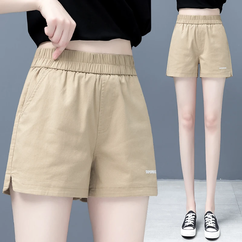 2025年五分裤女夏季新款韩版宽松显瘦高腰洋气a字阔腿休闲直筒裤