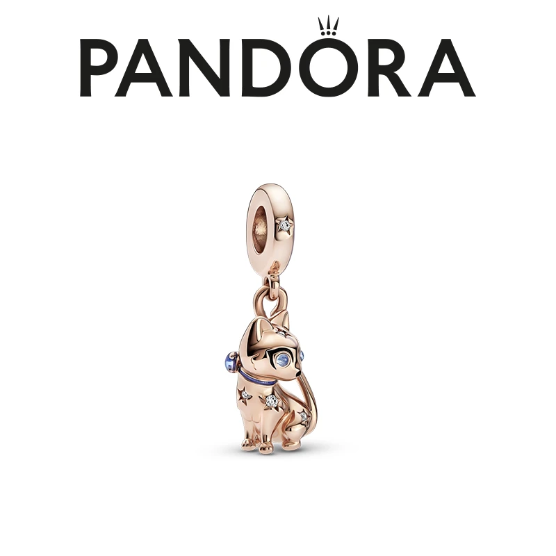 PANDORA/潘多拉 925银银制品 【宵夜同款】立体气质闪耀宠物猫吊饰