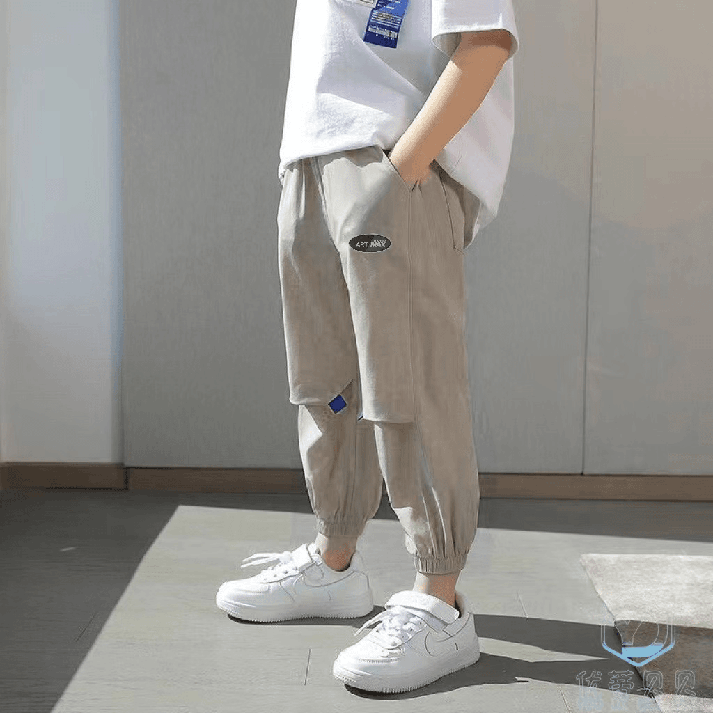 男童夏季薄款冰丝裤儿童休闲外穿中大童洋气裤子夏天防蚊裤夏款