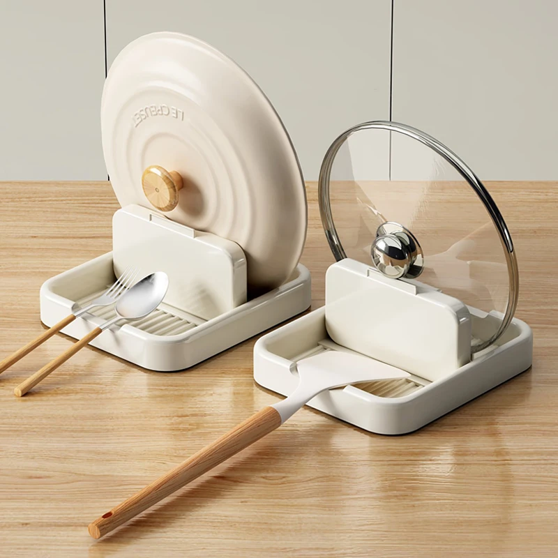 【锅盖收纳】可折叠放锅盖置物架厨房锅铲汤勺多功能灶台面收纳架