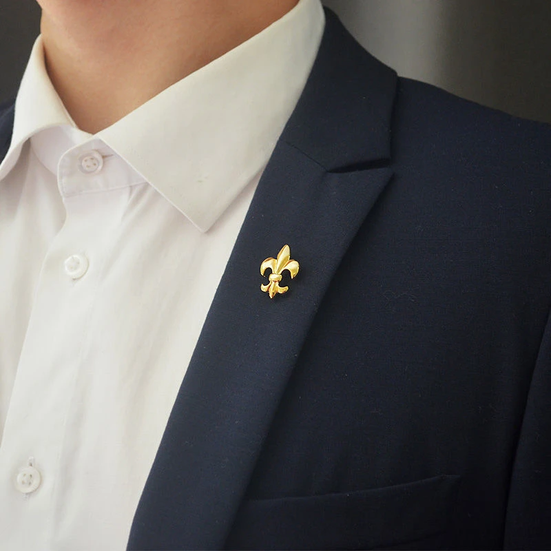 轻奢时尚胸针高档西装衬衫领针胸花复古短针别针礼盒装男友礼物