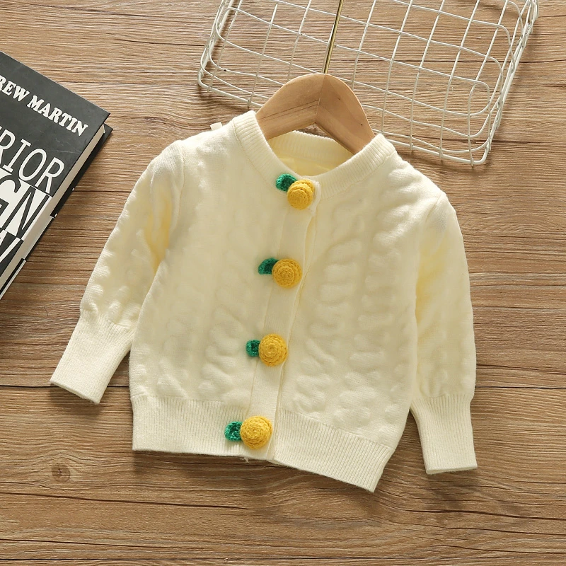 女童毛衣开衫2023新款春季童装外套1-6岁儿童针织衫女宝宝春装潮