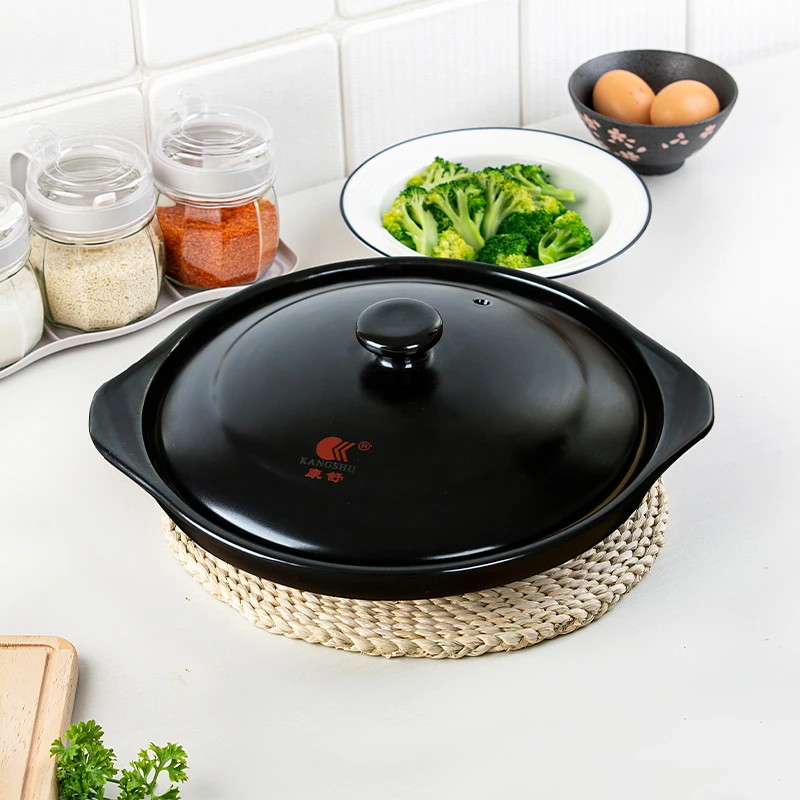 康舒陶瓷煲仔饭浅锅砂锅烹饪耐热干烧菜家用黄焖鸡单人份0.6L