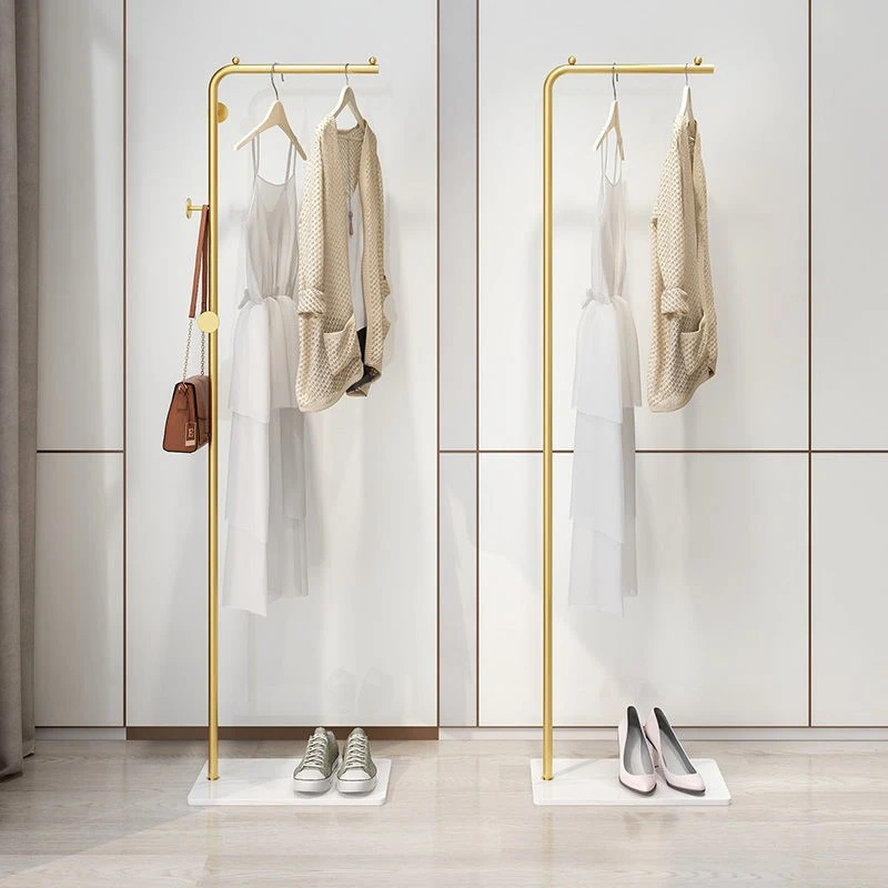 【源头工厂】7型北欧挂衣架卧室轻奢落地简易杆式置物架家用衣架