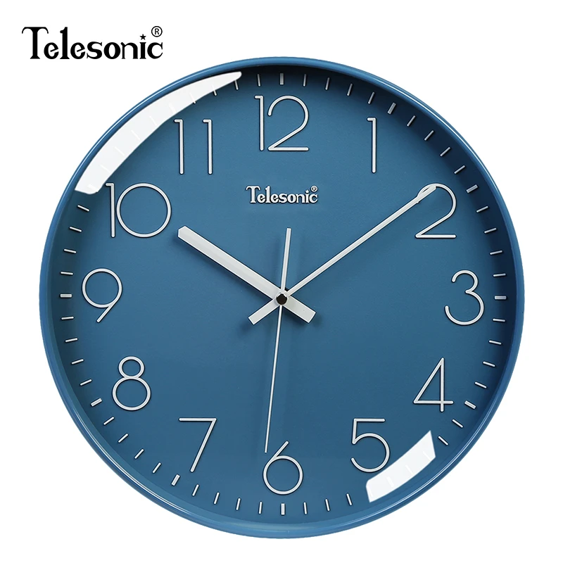 TELESONIC/天王星现代简约钟表家用客厅静音挂钟时尚北欧装饰时钟