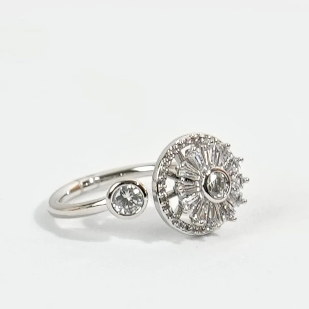 兰诺 铜合金合成锆石戒指 转运珠戒指开口戒指52070839002