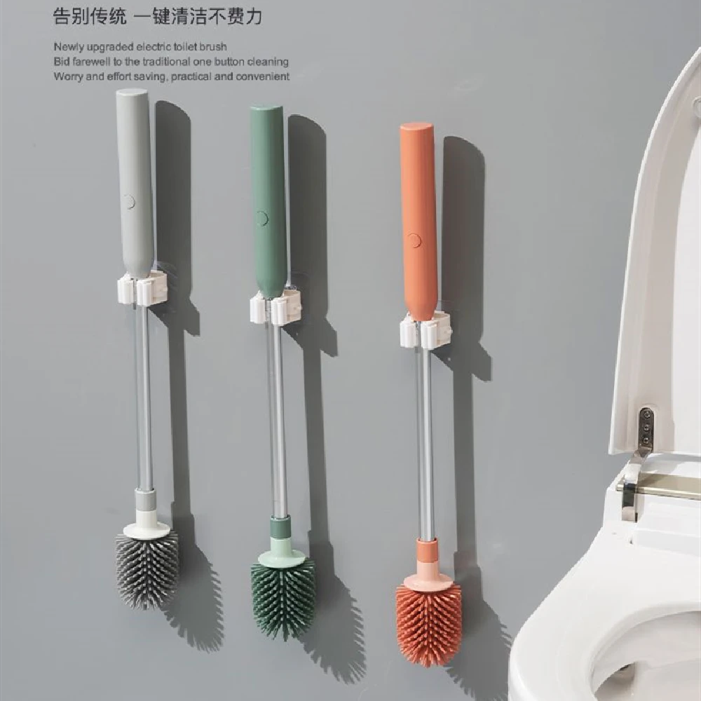 SHOGOLE/小国乐电动软胶马桶刷2727家用厕刷壁挂式厕所刷免打孔