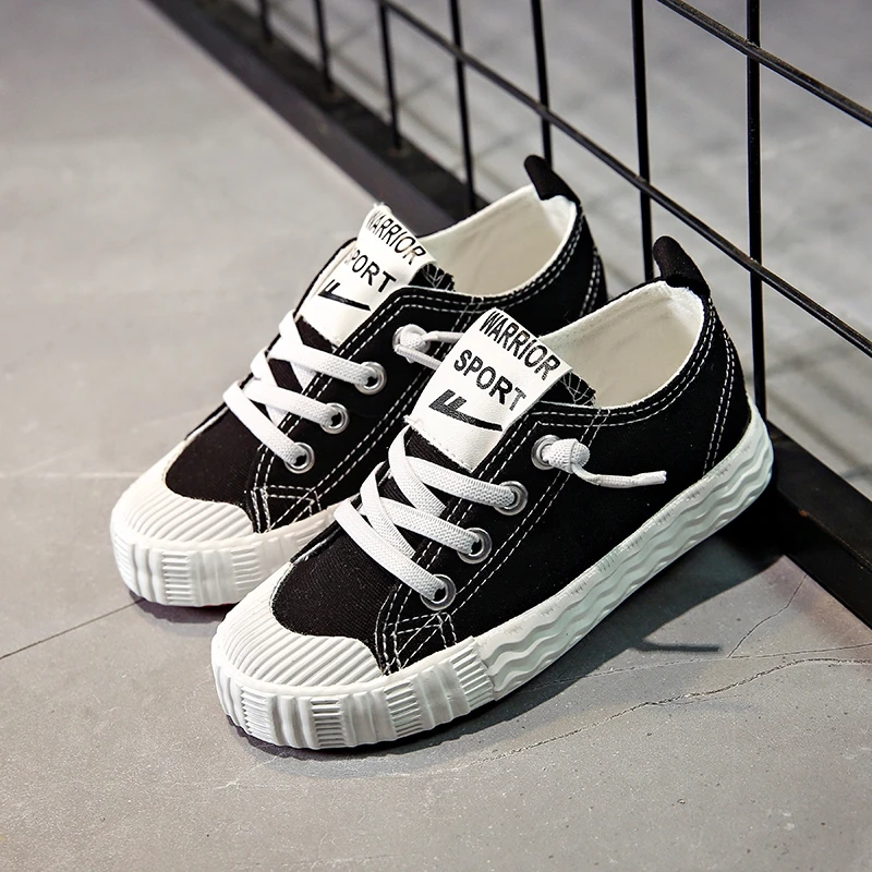 Warrior/回力帆布鞋2023秋季小学生儿童休闲鞋男童女童小白鞋1865