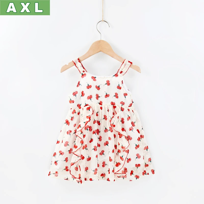 女童洋气公主裙女宝宝夏季连衣裙1-5岁女童碎花裙子夏装QD00110