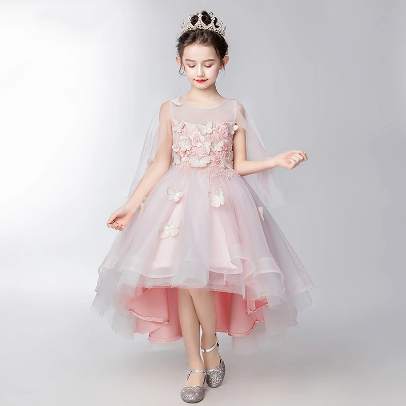 花童礼服女儿童婚纱女童公主裙蓬蓬纱婚礼生日小主持人钢琴演出服