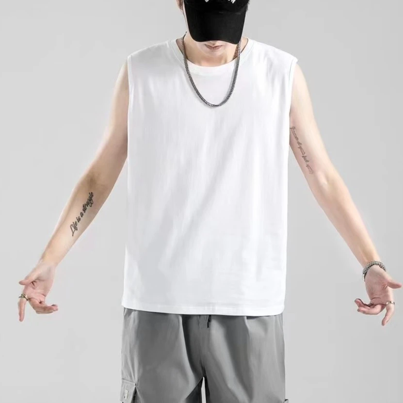 【富富】220g无袖背心新疆简约纯色打底宽松休闲百搭流行SHJ-03D