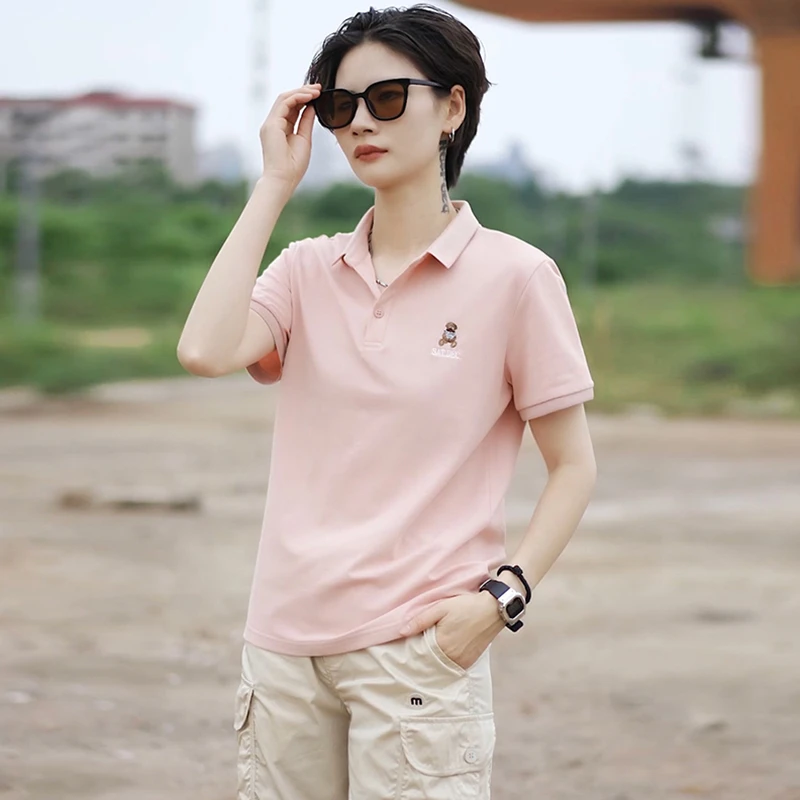 欧美潮牌POLO衫短袖2025年夏季新款男女同款时尚情侣宽松休闲t恤