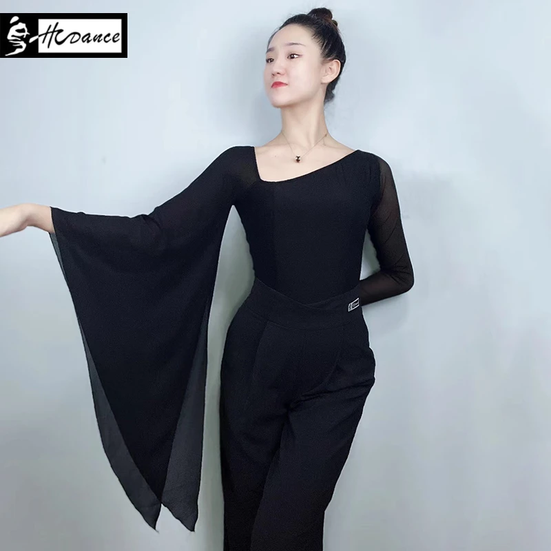 皇朝舞蹈摩登舞服女连体上衣新款交际舞国标舞舞蹈服练功服A1256