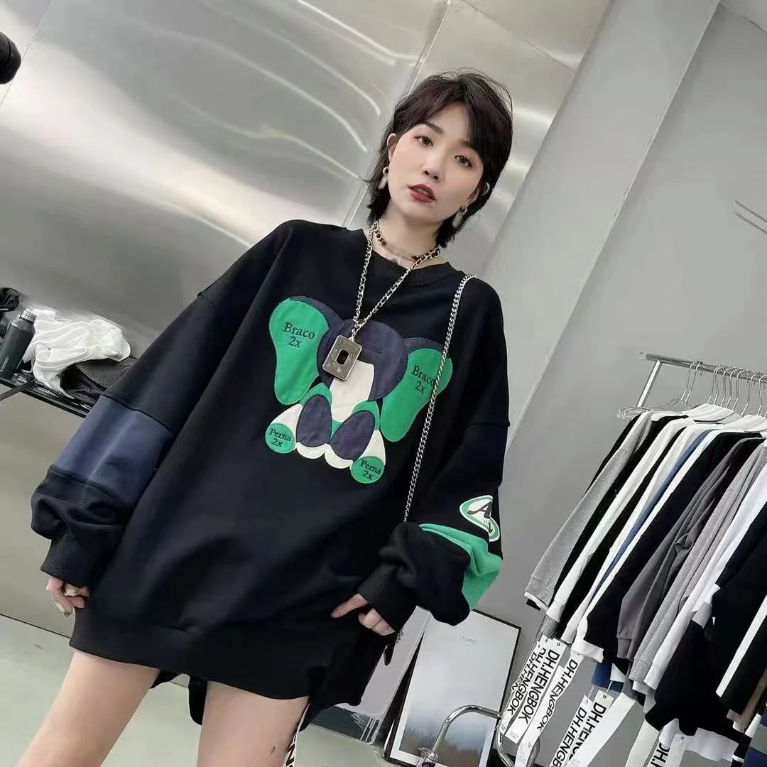 大码时尚显瘦女卫衣06600
