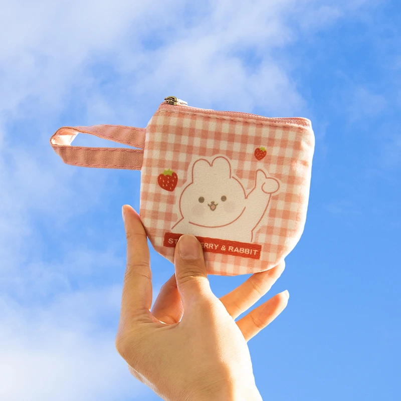 小钱包学生短款钱夹ins风可爱日系卡通少女心装卡钥匙零钱耳机包