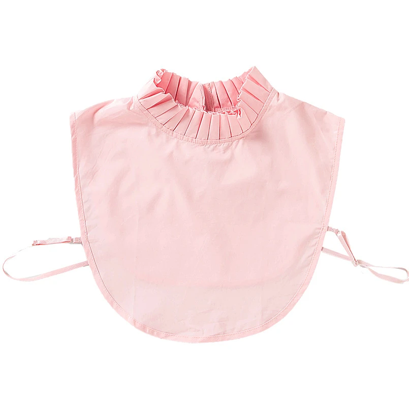 LEYTUSMEN/莱蒂丝曼木耳边假领子女半高领荷叶花边装饰领纯色假领