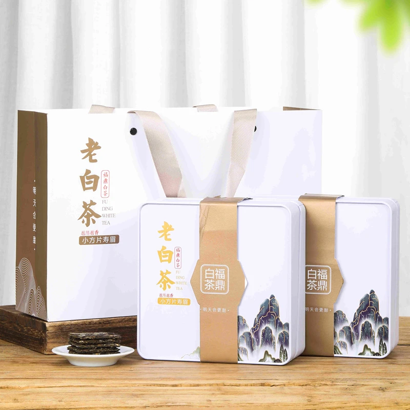 礼盒装250克送礼佳品正宗福鼎白茶高山老白茶寿眉单独小泡装铁罐