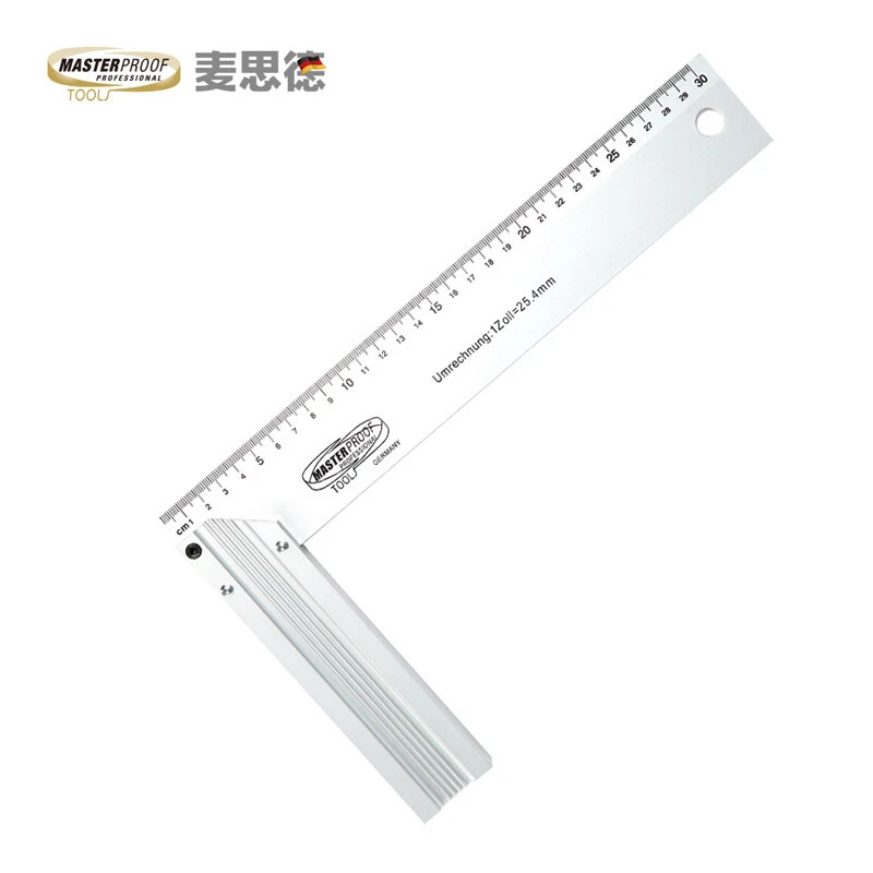 麦思德(MASTERPROOF) 木工直角尺 铝合金角尺高精度 90度尺拐角尺