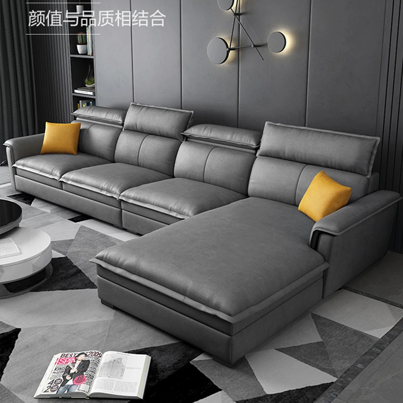 网红款科技布沙发组合客厅现代简约轻奢大小户型布艺免洗ins乳胶