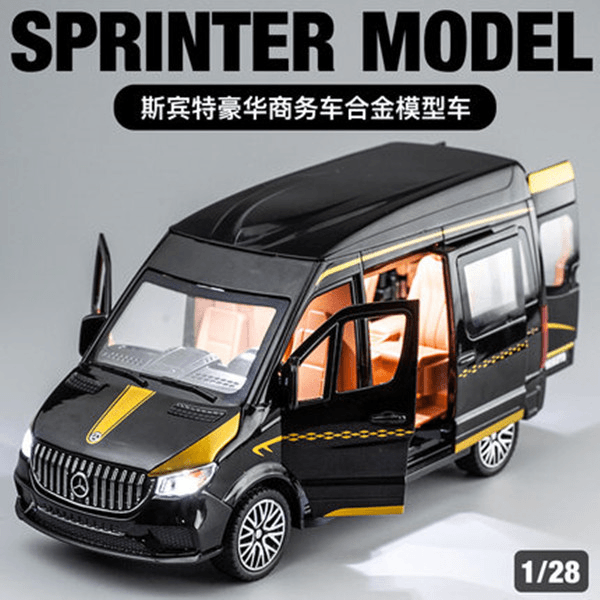 1/28奔驰斯宾特MPV商务车合金模型车仿真汽车模型男孩大号玩具车