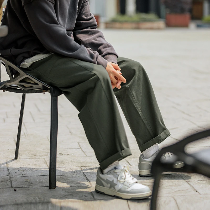 阿洪推荐—小个子男生工装裤夏秋季工装长裤直筒百搭松紧腰裤子