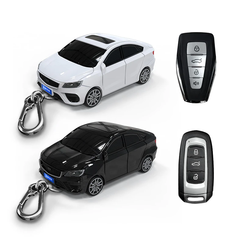 适用于吉利缤瑞车模钥匙套带灯光个性定制车牌汽车模型钥匙扣礼物