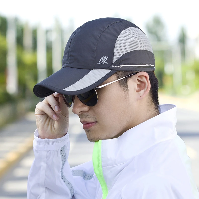 帽子男款夏季速干鸭舌防晒帽男防紫外线运动跑步棒球太阳帽夏男士