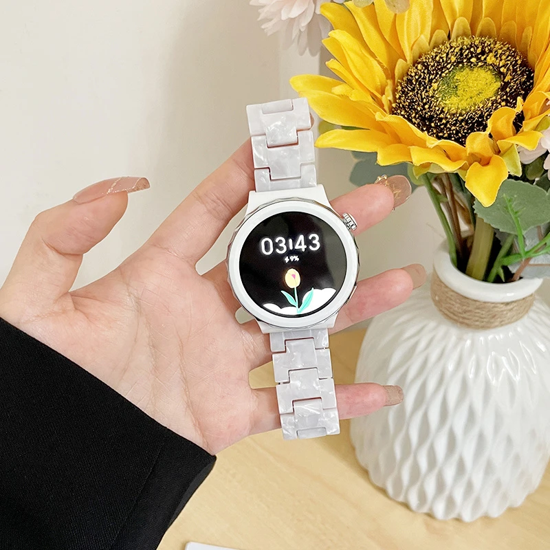 适用华为gt3pro表带watch3 Pro陶瓷树脂手表带gt2保时捷GT2E腕带