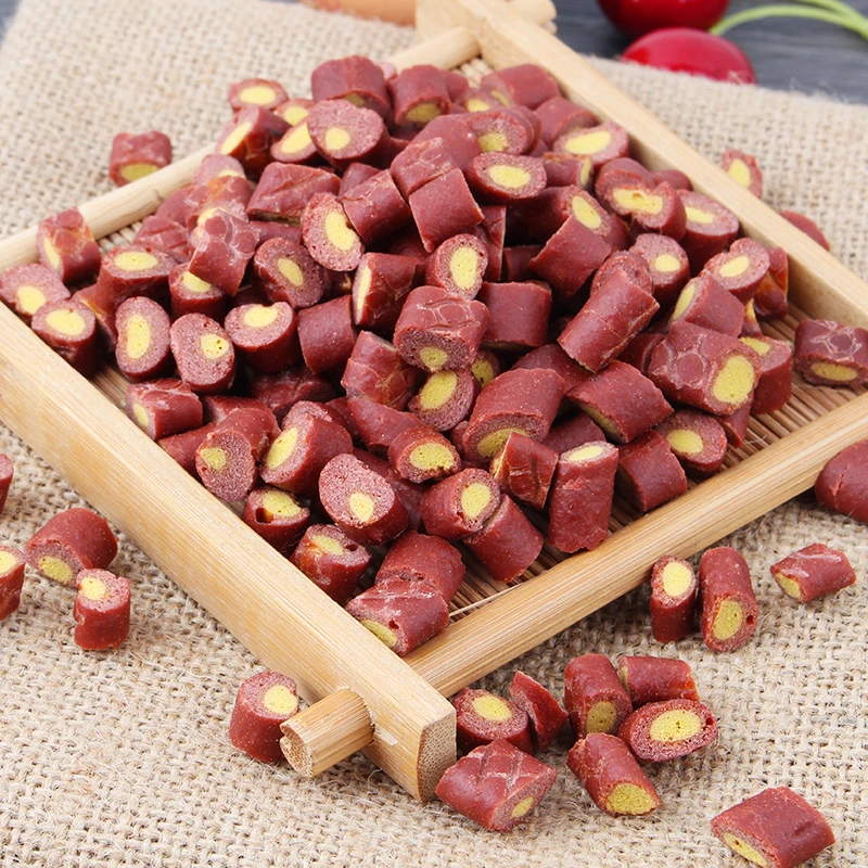 狗狗零食牛肉粒蛋黄派泰迪金毛幼犬肉干磨牙洁齿训练奖励通用零食