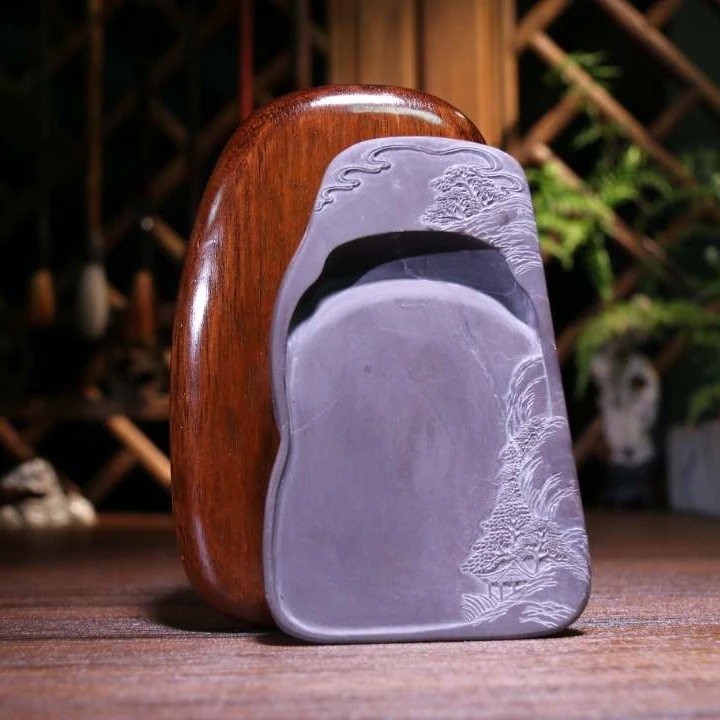 1-5、孤品《白云晚归》坑仔 把玩 创意文房书法磨墨写字 文博端砚