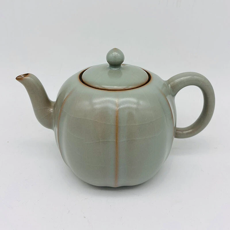 柏采汝窑自然开片功夫茶具工夫小茶壶梨形壶HR148S秘色釉
