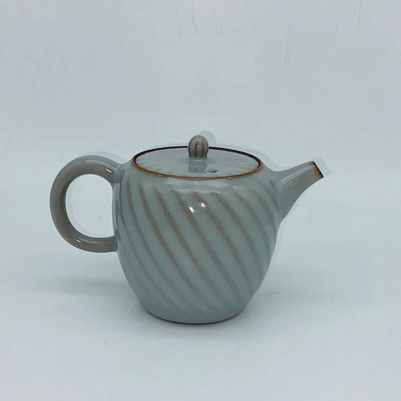 柏采官方自然开片功夫茶具工夫小茶壶梨形壶HR150S秘色釉茶壶