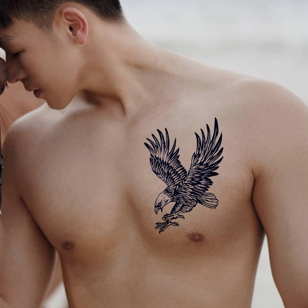 飞鹰草本纹身贴果汁贴纸下山虎佛手男手臂防水持久防搓不反光