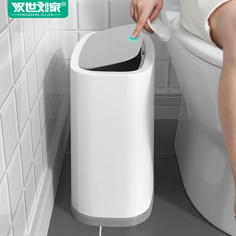 家用夹缝垃圾桶卫生间按压式带盖有盖大号厨房厕所纸篓分类OK2