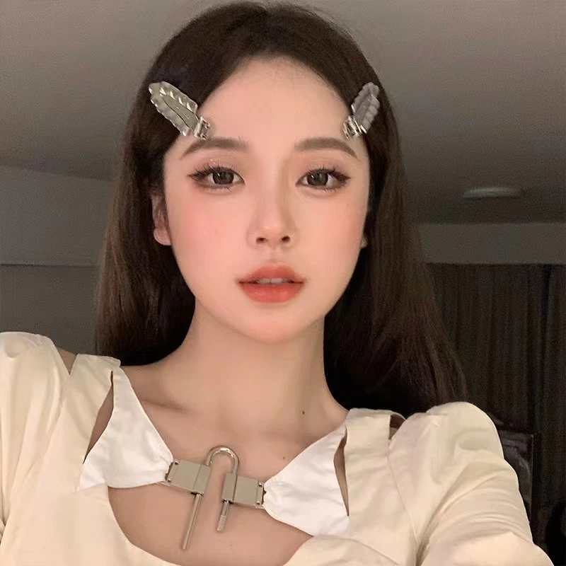 小众设计金属刘海夹