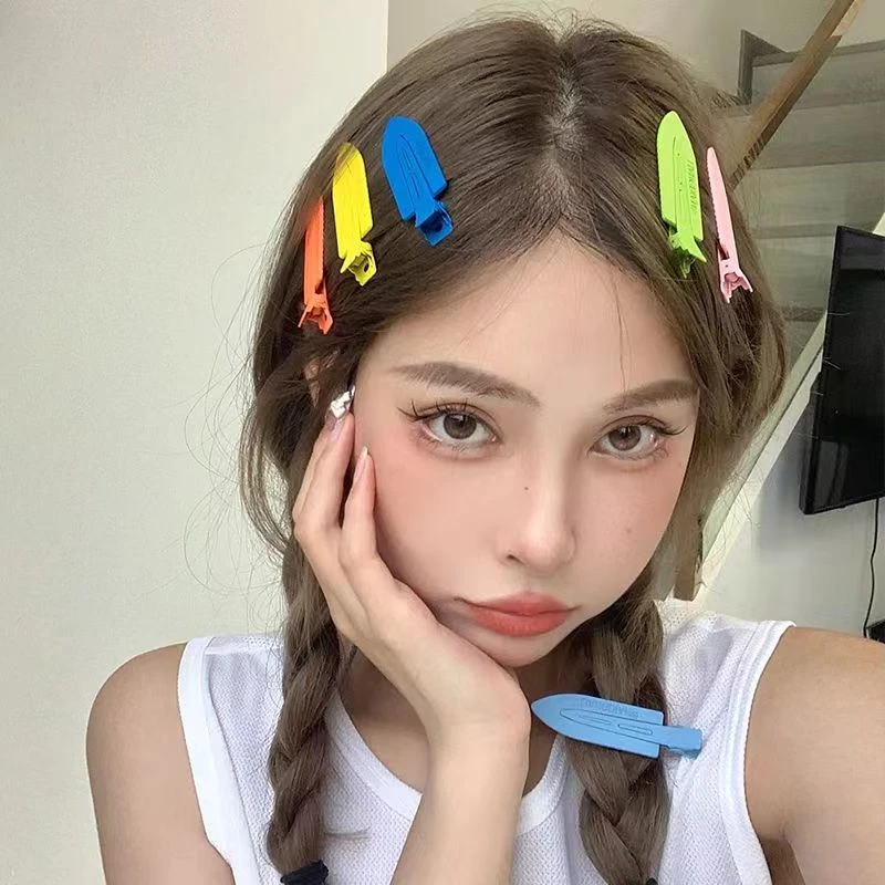 网红糖果色金属无痕夹侧边夹化妆刘海夹韩版甜美少女心彩色发夹