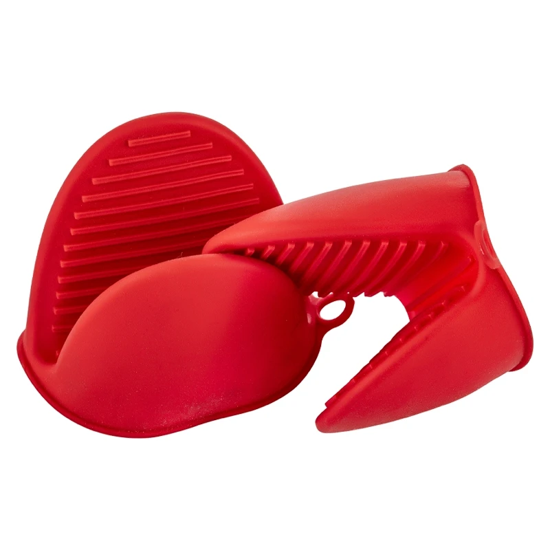 硅胶耳套大红色隔热防烫一对装