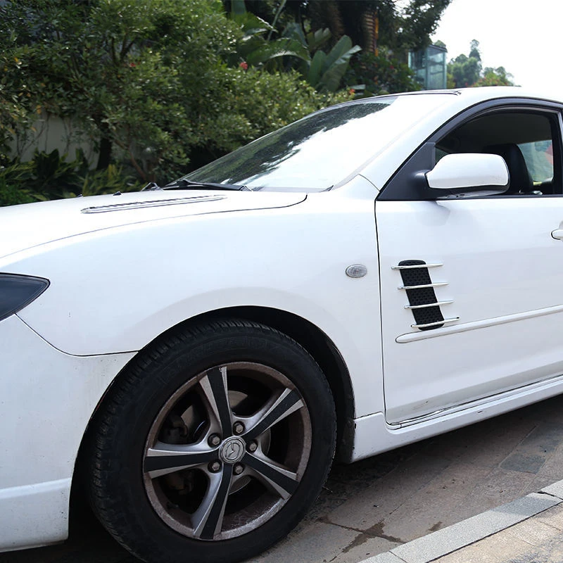 汽车引擎盖仿真出风口装饰车贴发动机盖通风口假出风口鲨鱼腮装饰