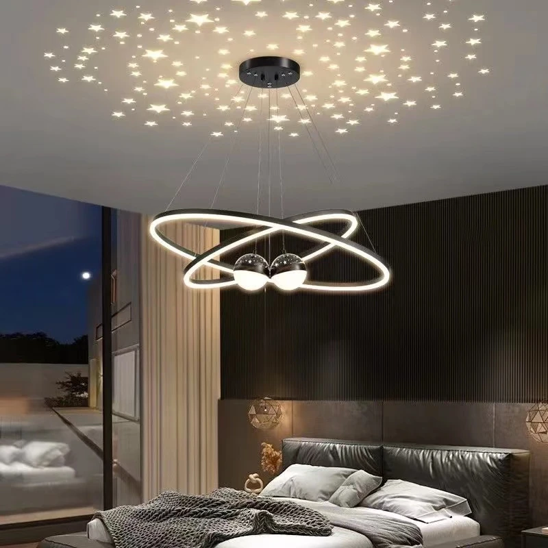 【名耀灯具】吊灯客厅北欧灯具现代简约大气轻奢星空投影卧室灯饰