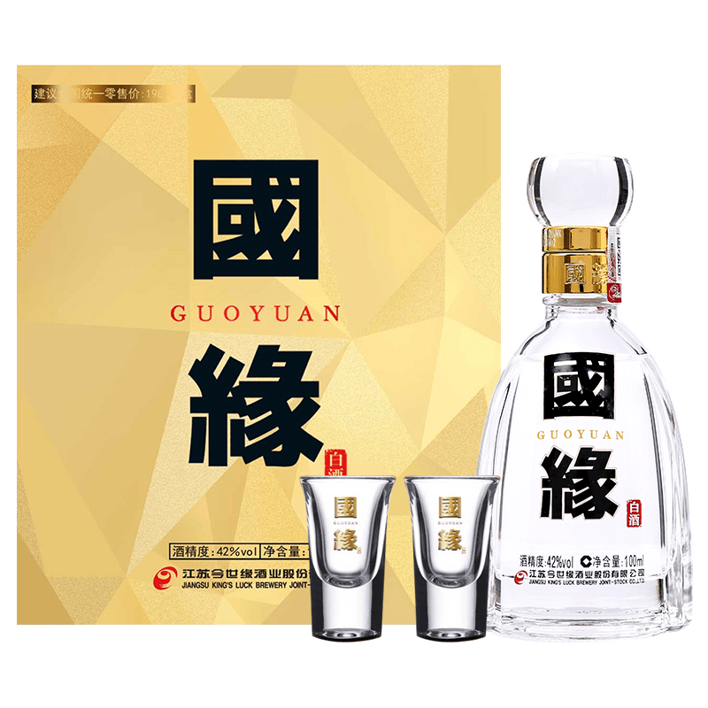 今世缘国缘四开酒具礼盒42度100ml