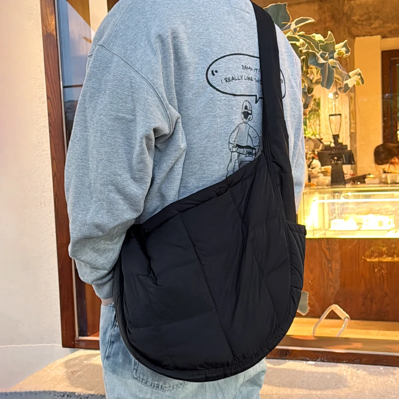 Jodhat日系大容量斜跨包男女情侣中性风韩版百搭单肩包托特云朵包