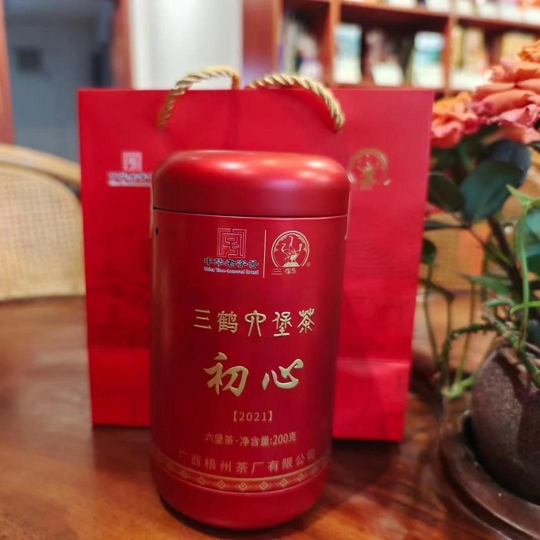 三鹤初心2021六堡茶  200g/罐