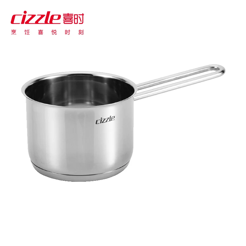 cizzle/喜时【巧思】304不锈钢三件套辅食奶锅迷你煎盘双耳燕窝锅